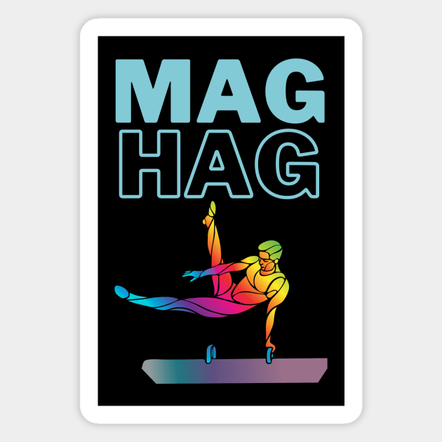 MAG HAG blue Magnet by Half In Half Out Podcast